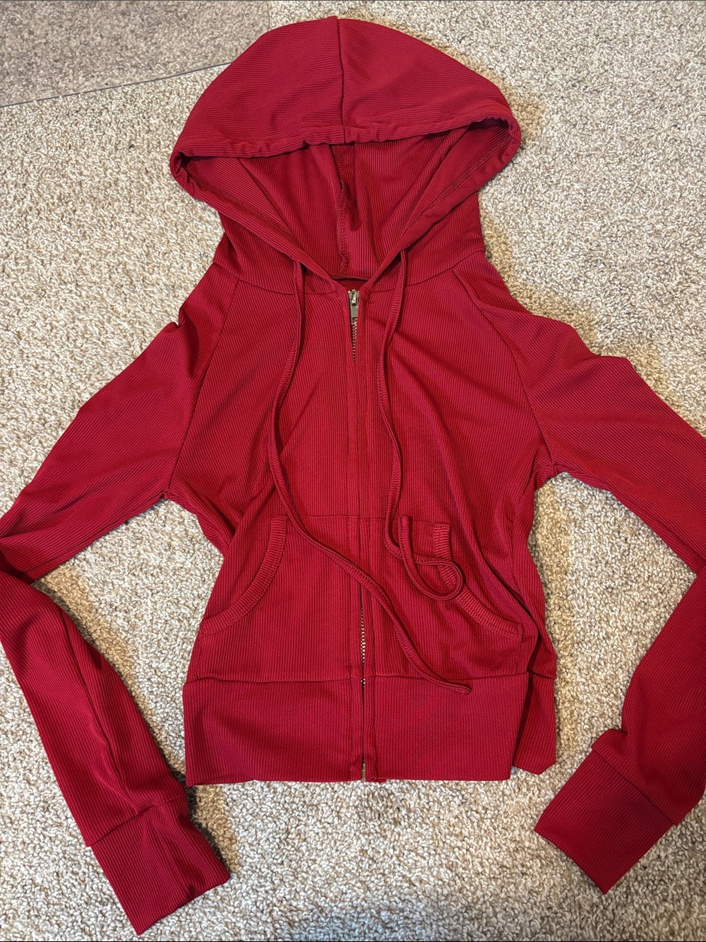 Red Zip Up Jacket (SHEIN)